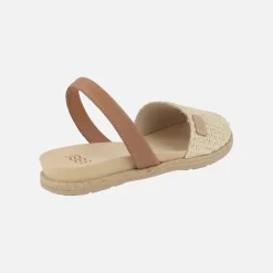 Abarcas menorquinas Castell Dora yute rafia en beige