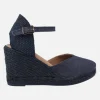 Alpargatas de cuña alta con pulsera al tobillo