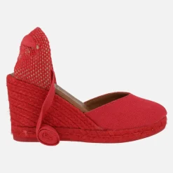 Alpargatas de lino con cintas para mujer Viguera