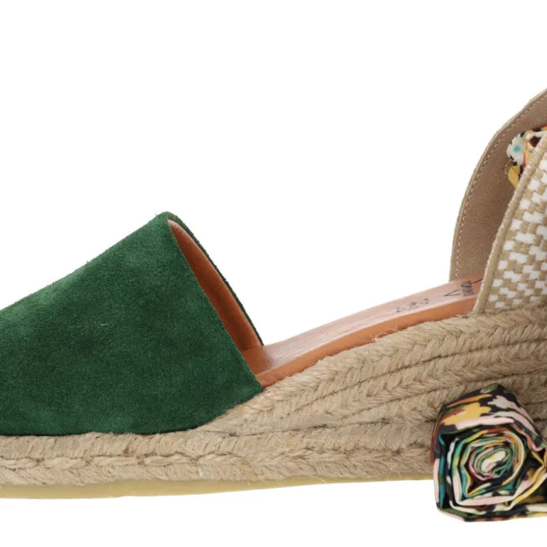 Alpargatas de serraje con cintas estampadas