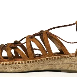 Alpargatas Pizarra para mujer con cintas estilo romanas