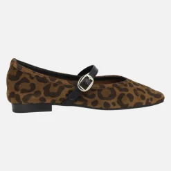 Bailarinas con pulsera en serraje leopardo