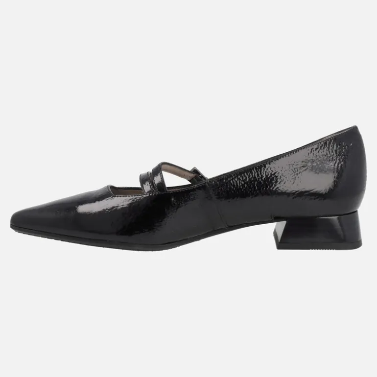 Bailarinas de charol con doble pulsera de hebillas