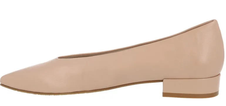 Bailarinas de piel Bluma con tacones forrados de 2 cms