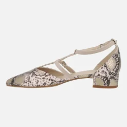 Bailarinas de piel en animal print serpiente con pulseras