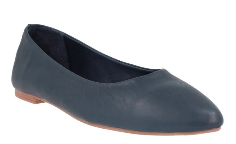 Bailarinas lisas de piel para mujer