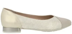 Bailarinas multimaterial en combinado beige