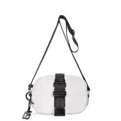 Bandolera Maia en tejido acolchado gris nube