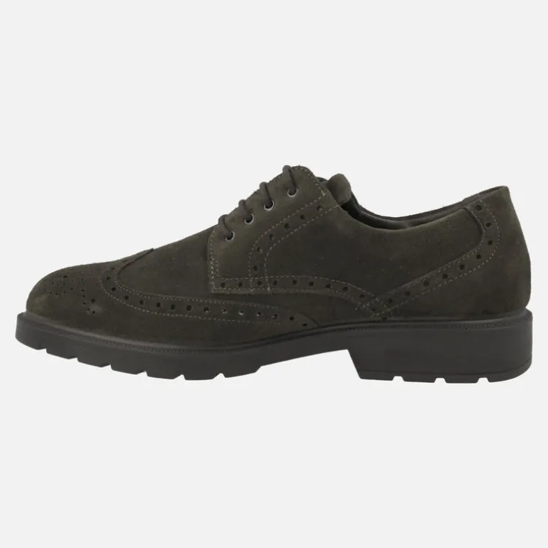 Blucher pala vega para hombre en serraje marrón con membrana GTX