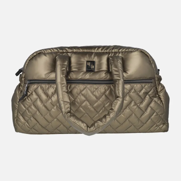 Bolsa de viaje en tejido acolchado metalizado