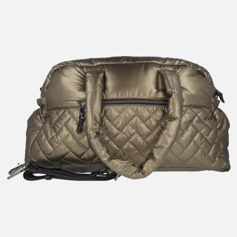 Bolsa de viaje en tejido acolchado metalizado