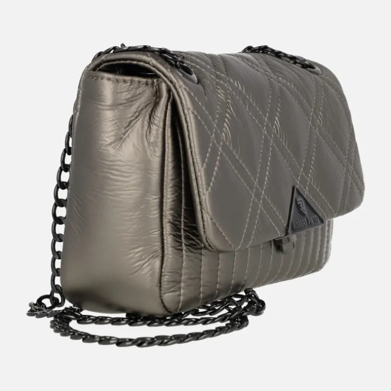 Bolsos acolchados Lotus con tapa y asa de cadena