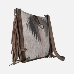 Bolsos bandolera en tejido étnico con flecos de Volum