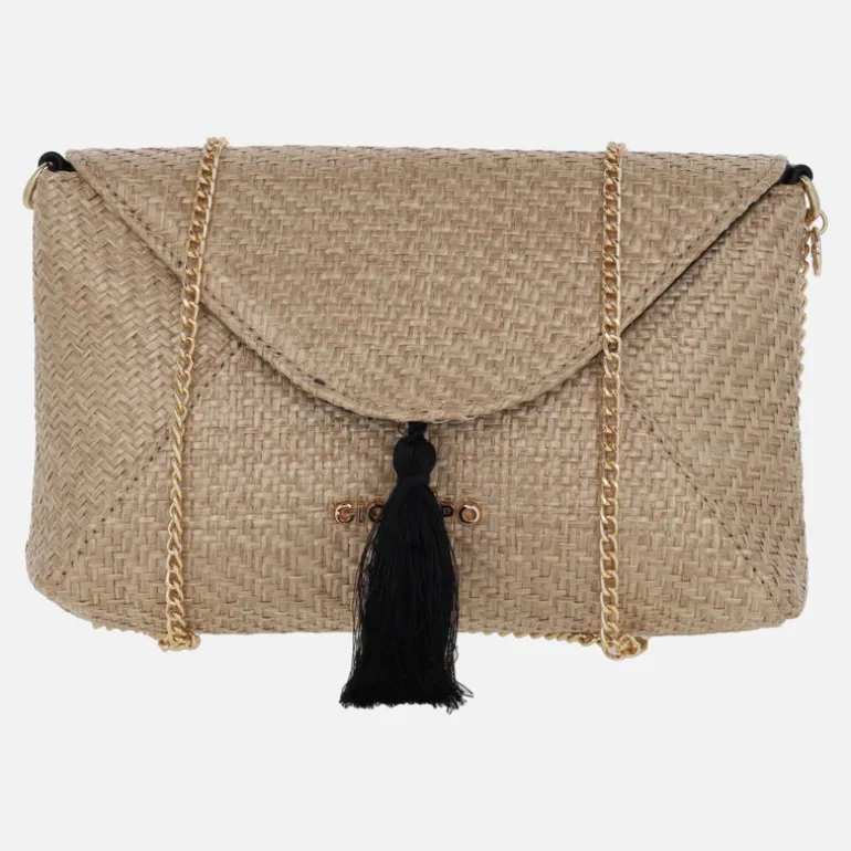 Bolsos bandolera Trumbull en rafia con adorno de flecos