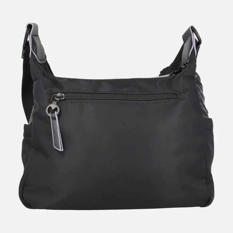 Bolsos bandolera Ventis en negro con detalles en malva