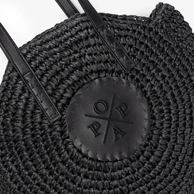 Bolsos circulares de rafia Luciana