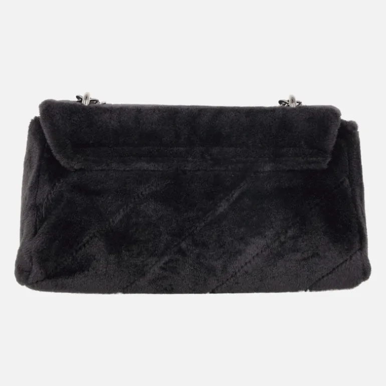 Bolsos con cadena metálica para mujer con aspecto pelo
