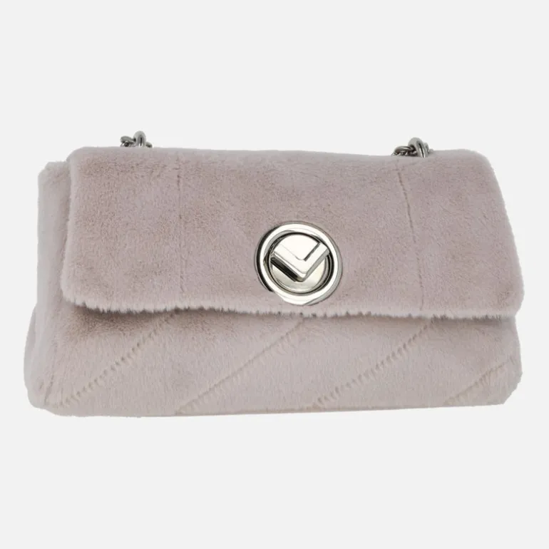 Bolsos con cadena metálica para mujer con aspecto pelo