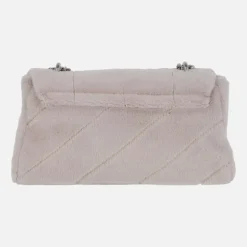 Bolsos con cadena metálica para mujer con aspecto pelo