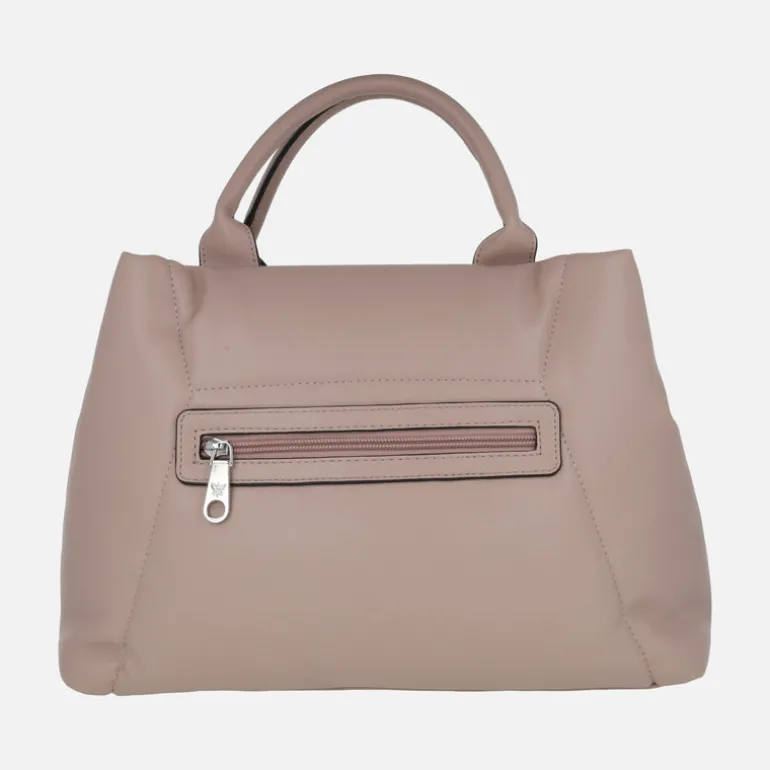Bolsos de mano acolchados con logo frontal y asa bandolera