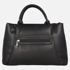 Bolsos de mano acolchados con logo frontal y asa bandolera
