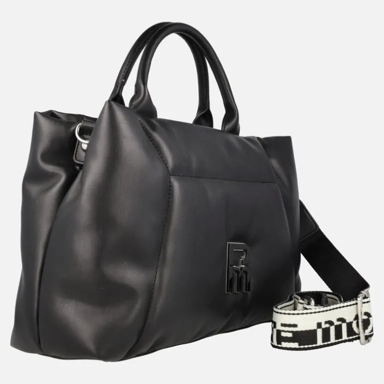 Bolsos de mano acolchados con logo frontal y asa bandolera