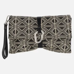 Bolsos de mano en tejido estampado con asa bandolera