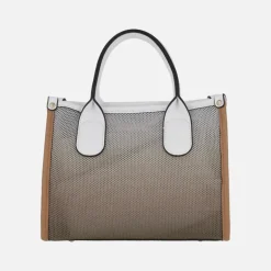 Bolsos de mano Hispanitas en cuero y blanco