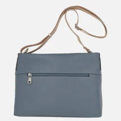 Bolsos de piel con asa bandolera regulable y parche con logo