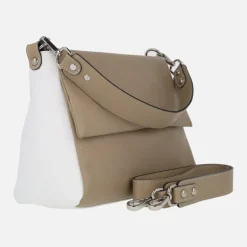 Bolsos de piel con tapa y asas intercambiables