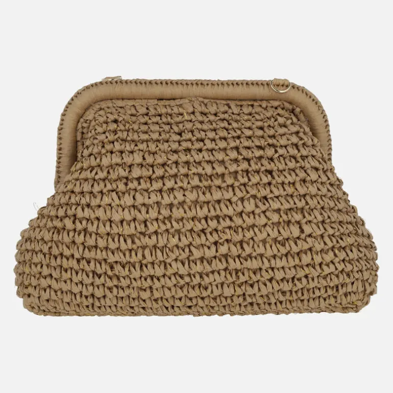 Bolsos de rafia con cadena Leva