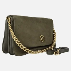 Bolsos de serraje Carmela con asa de cadena y bandolera