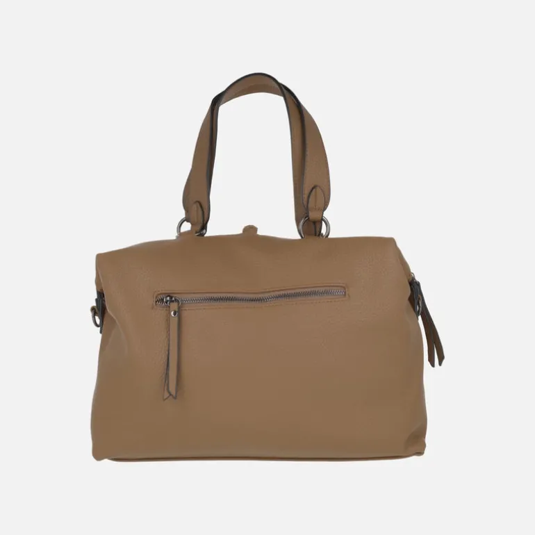 BOLSOS DE SERRAJE SINTÉTICO VOLUM CON DOS ASAS Y ADORNO