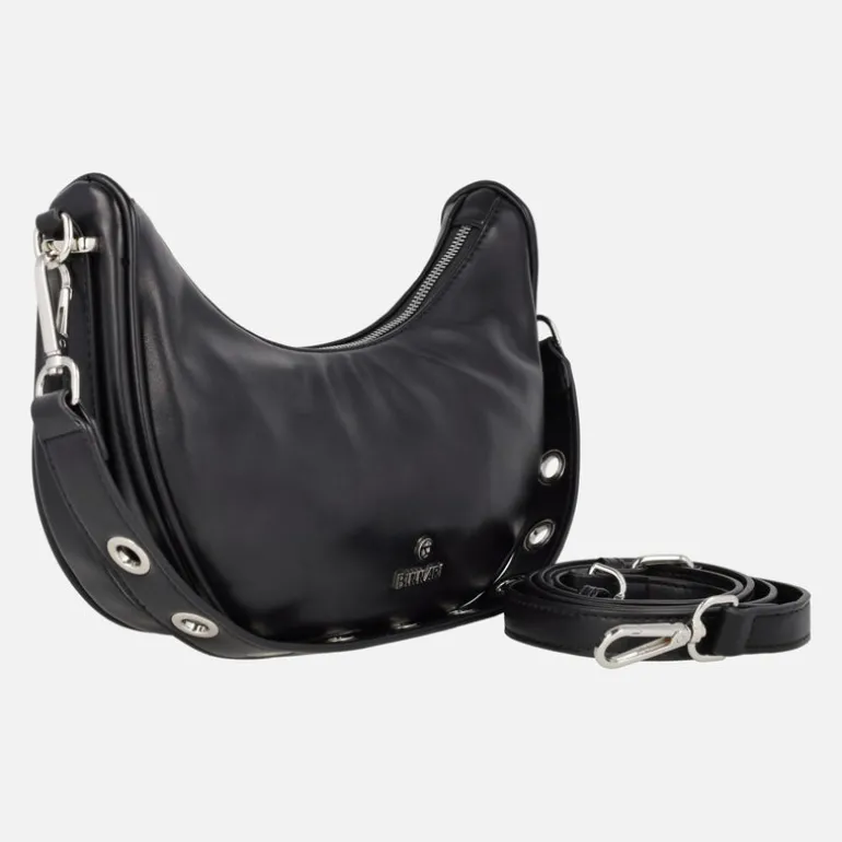 Bolsos en negro con forma de media luna Huelva