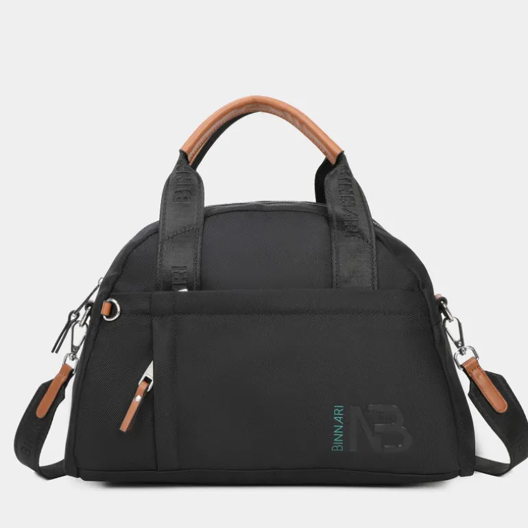 Bolsos estilo bowling Bailén en tejido negro