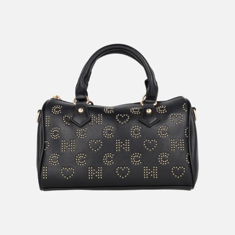 Bolsos mini bowling con letras y corazones en tachas doradas Noco