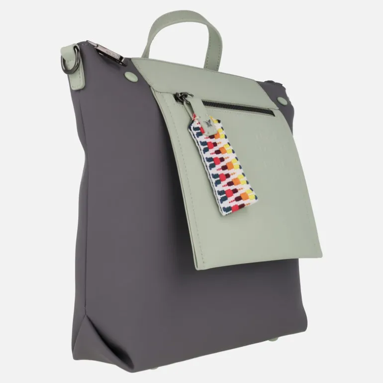 Bolsos mochila Pepe Moll en combinado gris - menta