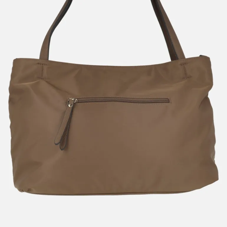 Bolsos multi posición combinados en tejido y serraje x Carmela