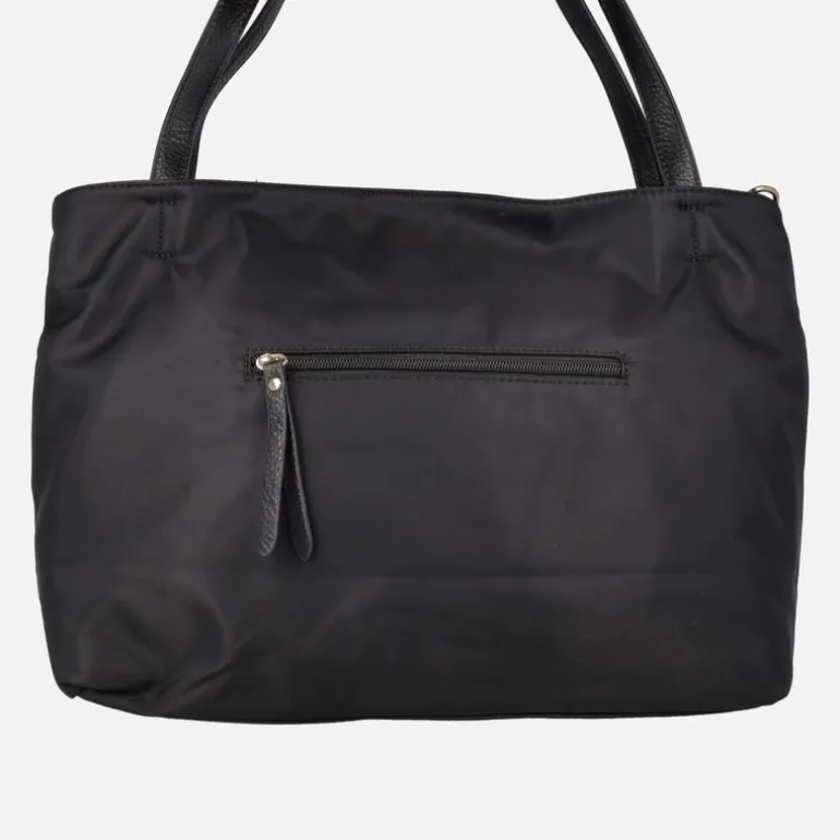 Bolsos multi posición combinados en tejido y serraje x Carmela