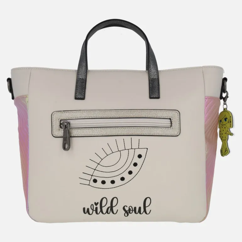 Bolsos multi posición con dibujos de ojos y corazón