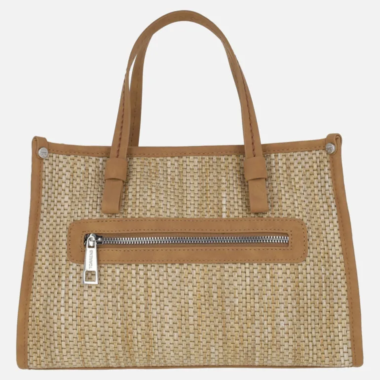 Bolsos multi posición Torrens en acabado rafia beige