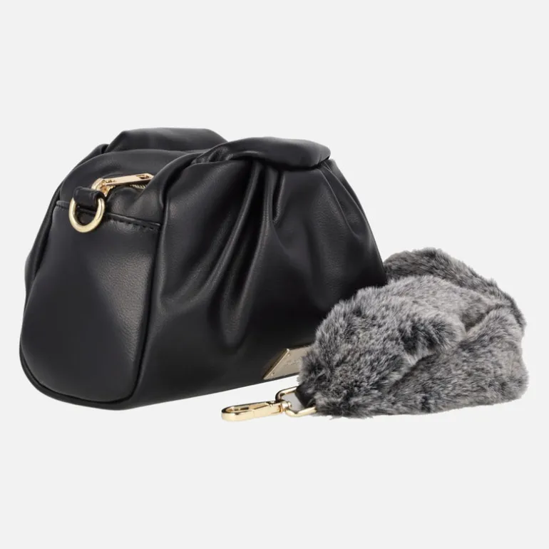 Bolsos multiposición Gravdal en negro con asa de pelo