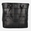 Bolsos Pepe moll en tejido y sintéticos combinado negro efecto entrelazado