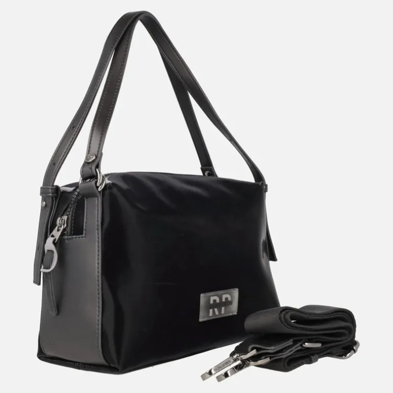 Bolsos Samoa en acabado aterciopelado con asas para hombro y bandolera