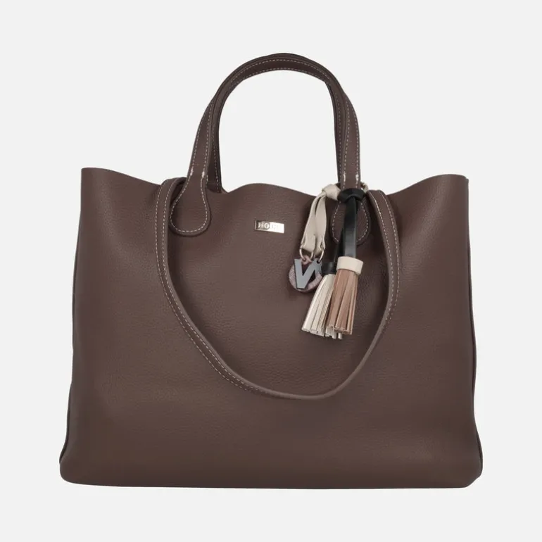 Bolsos shopper Noco con adorno de borlas y letras
