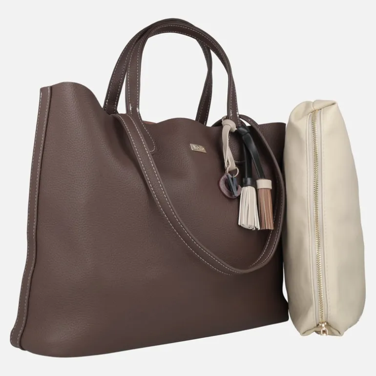 Bolsos shopper Noco con adorno de borlas y letras