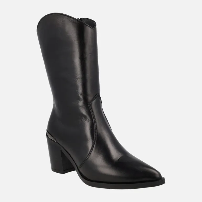 Botas Alpe Alina de media caña en piel negra