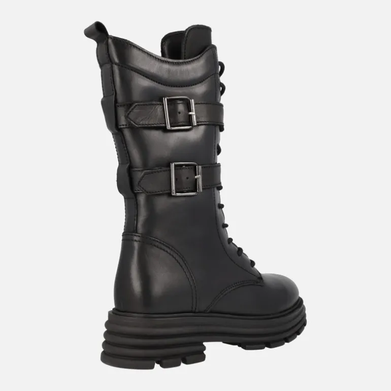 Botas altas de cordones con detalle de hebillas Terens