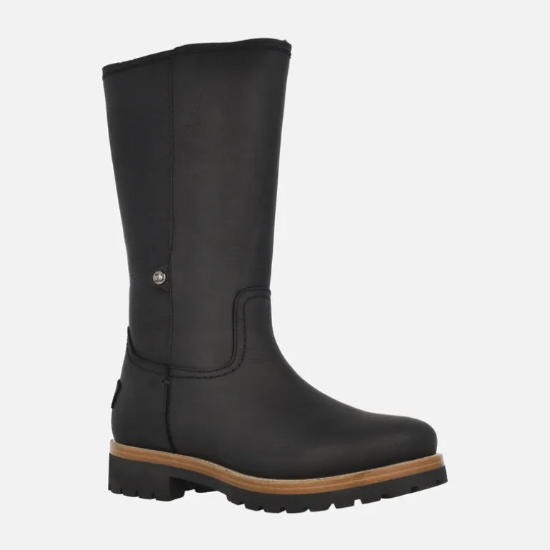 Botas altas de piel con forro de pelo Bambina