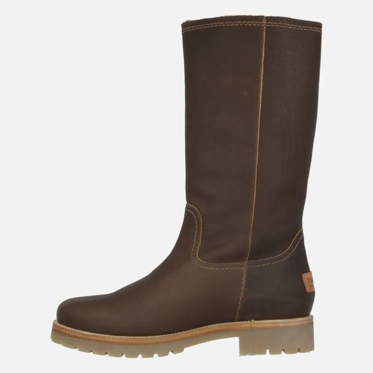 Botas altas de piel con forro de pelo Bambina